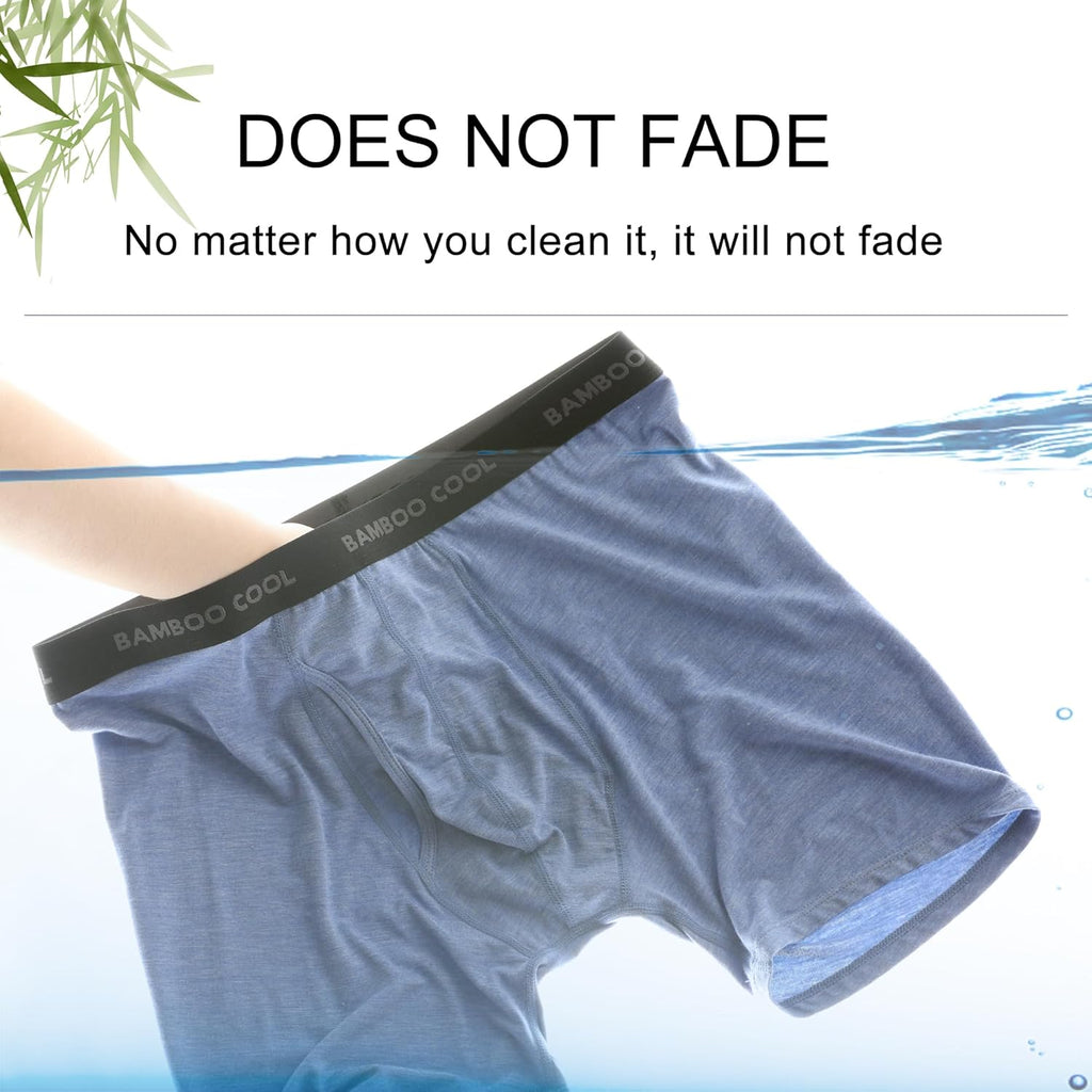 BAMBOO COOL Men's Ultra Breathable Underwear,No Riding Up Boxer Briefs with ComfortFlexible Waistband,Multipack