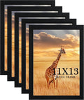 11x13 Picture Frame Set of 5,Wooden Frame 11x13 Wall Gallery Poster Photo frame Black with Durable Shatter Resistant Plexiglass for Wall Mounting Family -friend- wedding best gift