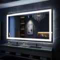 Antok 55X40 LED Bathroom Mirror with Lights, Vanity Mirror for Wall with Black Frame, Touch Control, Anti-Fog, Dimmable Lights, Shatter-Proof, Memory Function, Wall-Mounted Vanity Mirrors