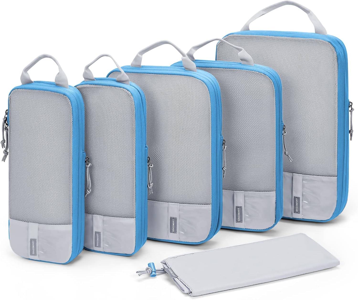 BAGSMART 6 Set /4 Set/2 Set Compression Packing Cubes for Travel, Lightweight Luggage Organizer Bags, Durable Space Saver Bags Travel Essentials