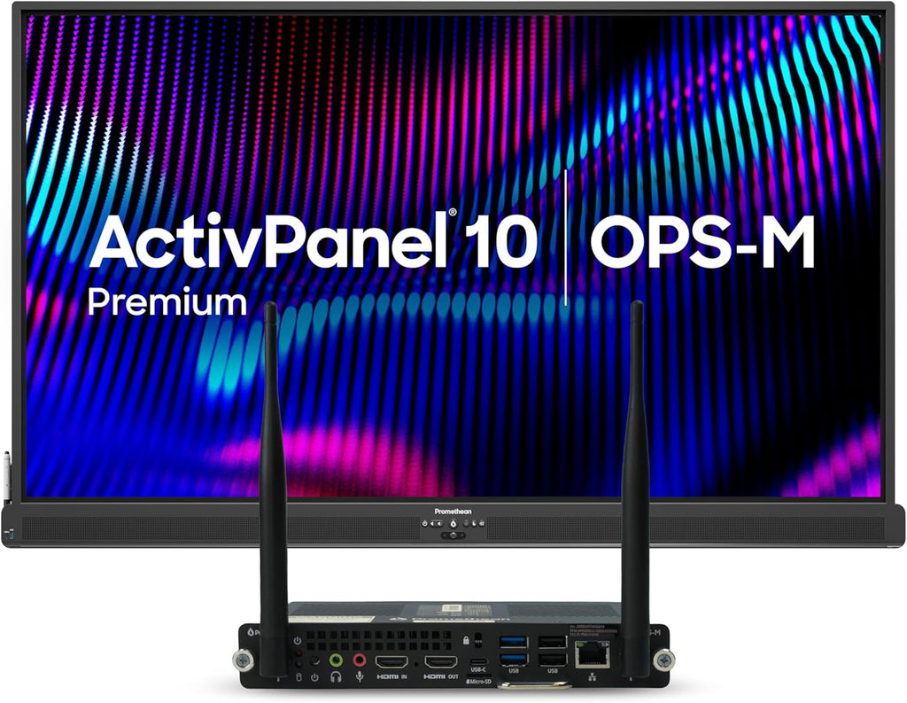 ActivPanel 10 Premium 75" High Specification Digital Whiteboard for Office or Class, 4K UHD, OS Flexible Device, Panel & Wall Mount Included, Bundled N97 Windows OPS, 3 Year Onsite Support