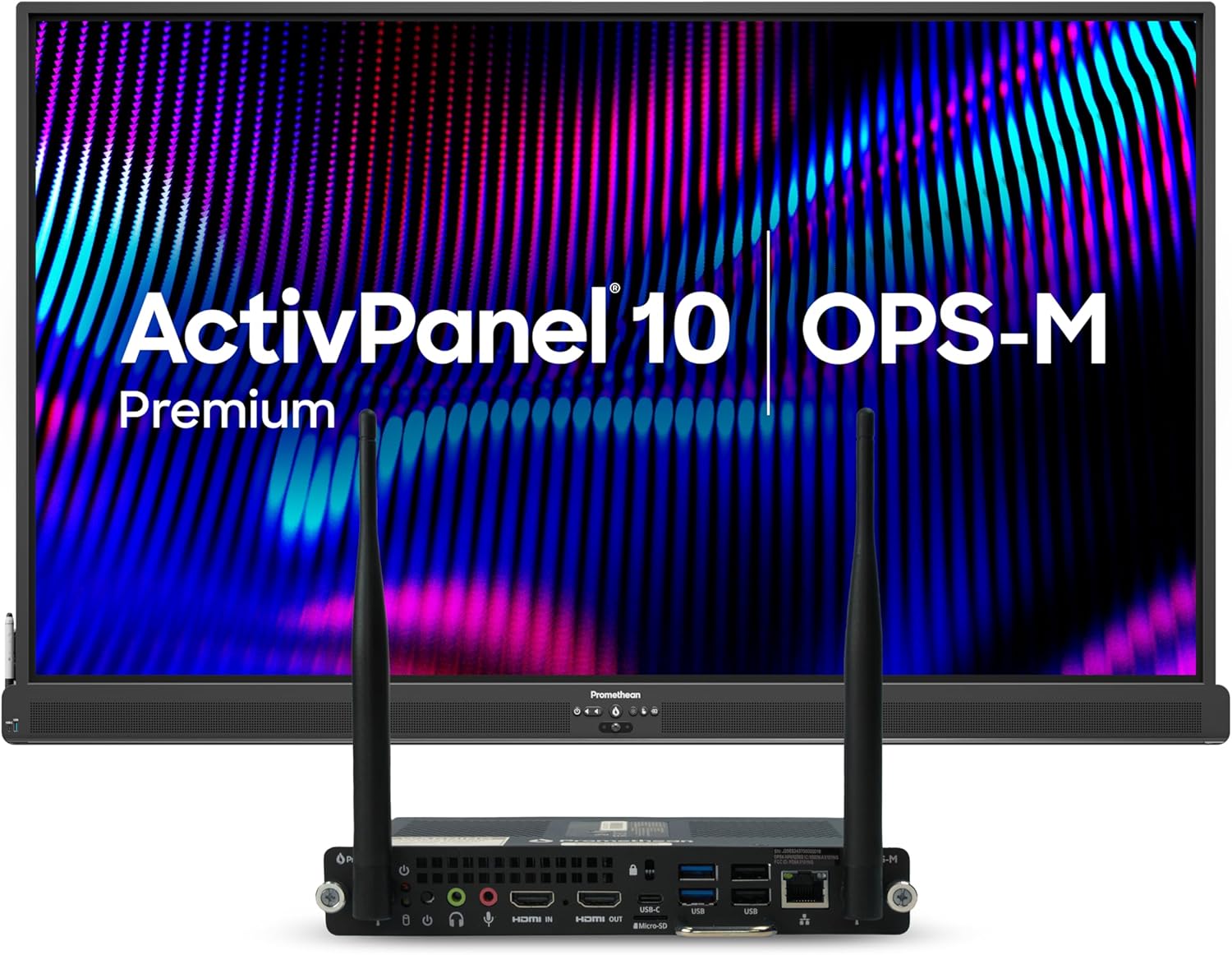 ActivPanel 10 Premium 75" High Specification Digital Whiteboard for Office or Class, 4K UHD, OS Flexible Device, Panel & Wall Mount Included, Bundled N97 Windows OPS, 3 Year Onsite Support
