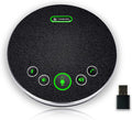 TONGVEO Bluetooth Speakerphone Conference Microphones, Wireless Conference Speaker 360°Voice Pick up with 4 AI Noise Cancellation Mics USB/Dongle/Bluetooth Connection 8 Hour Call Time for 8-12 People