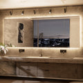 TETOTE 96 x 36 Inch LED Backlit Bathroom Mirror with Lights,3Color White/Warm/Natural,Anti-Fog Lighted Mirror,Dimmable,Vanity Mirror,Wall Mounted