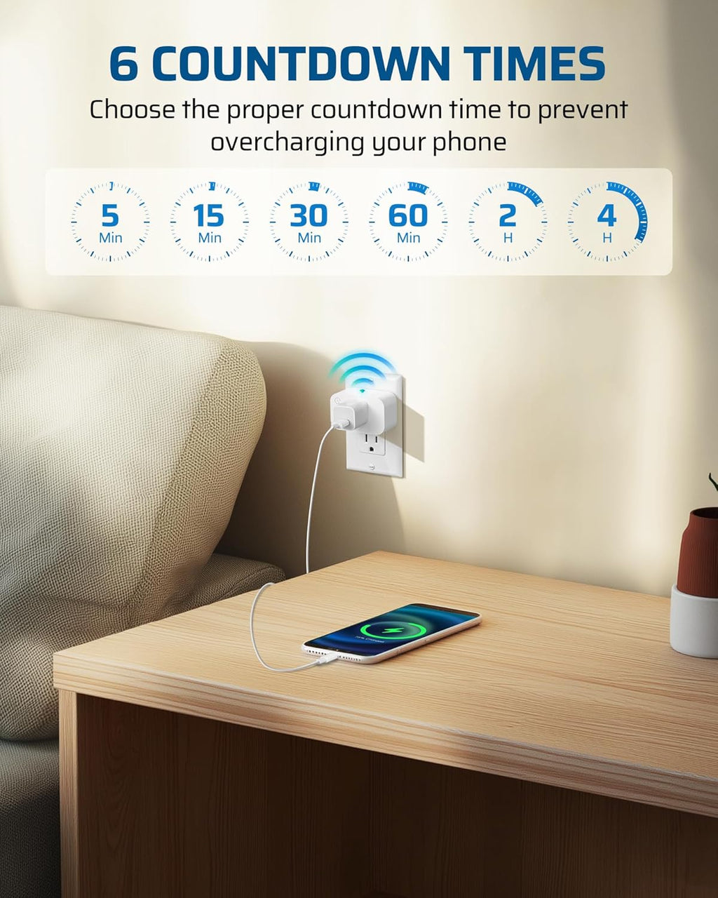 DEWNEWILS Remote Control Outlet with Timer, Indoor Remote Timer Outlet, 100FT Wireless Control Range, 15A/1875W, Remote Outlet Switch Countdown Time for Christmas Decor