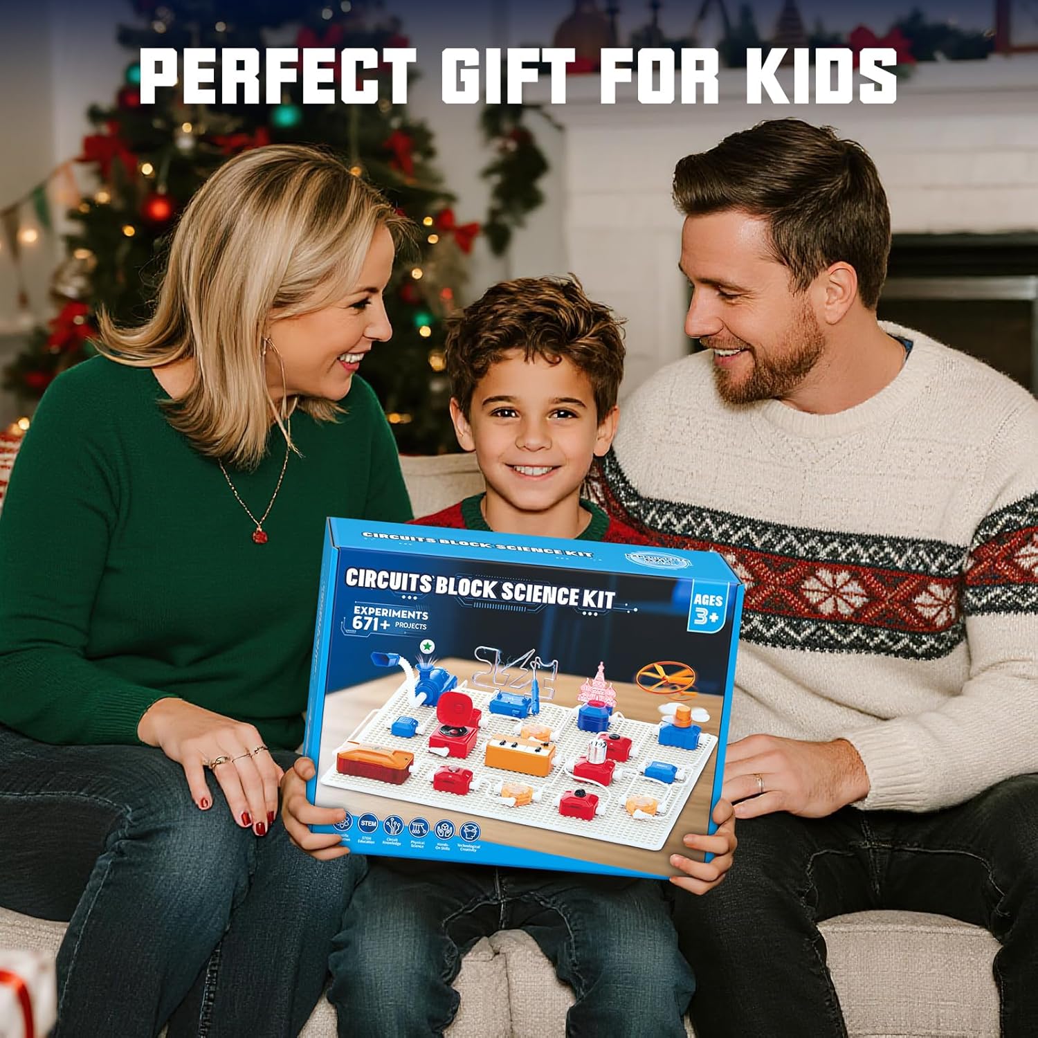 Science Kits for Kids Electronics Exploration Kit with 671+ Circuit Projects, Physics Experiments Circuit Board STEM Educational Toy for Boys Girls Ages 3 4 5 6 7 8 9 10 11 12+