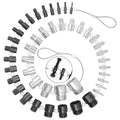 Nut and Bolt Thread Checker – High Speed Steel Thread Checker Standard and Metric – Complete SAE Male Female Gauge – Accurate Measurements