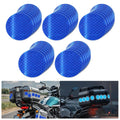Non Fading Blue Reflective Stickers 2-inch Diameter Round Reflector, Outdoor Waterproof High Visibility Warning Adhesive Tape (50 Pcs)