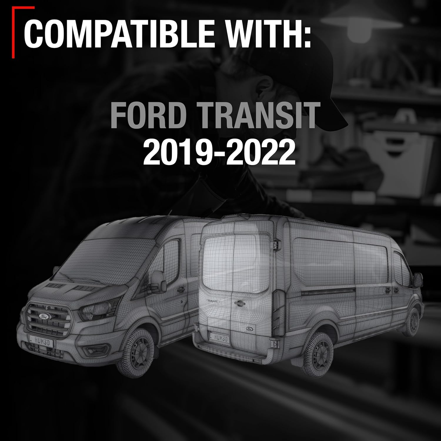 Car Parking Sensors - Compatible with 2019-2022 Ford Transit - Front or Rear Bumper Parking Aid Sensor, Backup Reverse Parking Assist Kit - OEM JU5Z15K859B