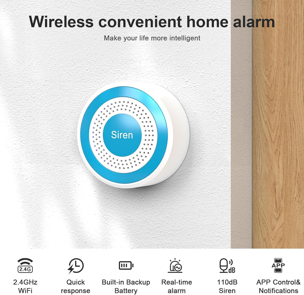 Alarm System for Home Security,WiFi+4G Smart Door Alarm Systems Kit NO Monthly Fees,with Instant App Alerts Door Window Motion Sensor,Compatible with Alexa,for Apartment & Kids Safety