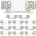 12PK LED Emergency Lights, Commercial Emergency Lights for Business, Power Outages, Offices, with Backup Battery (90 Minutes), Wall Mount, Hard Wired, 120-277V, Fire Resistant (94V-0) UL