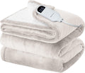 Bedsure Electric Blanket Full Size - Soft Flannel Heated Blanket, Fast Heating with 10 Time Settings & 6 Heat Settings, Warm Gift for Grandma (72x84 inches, Cream)