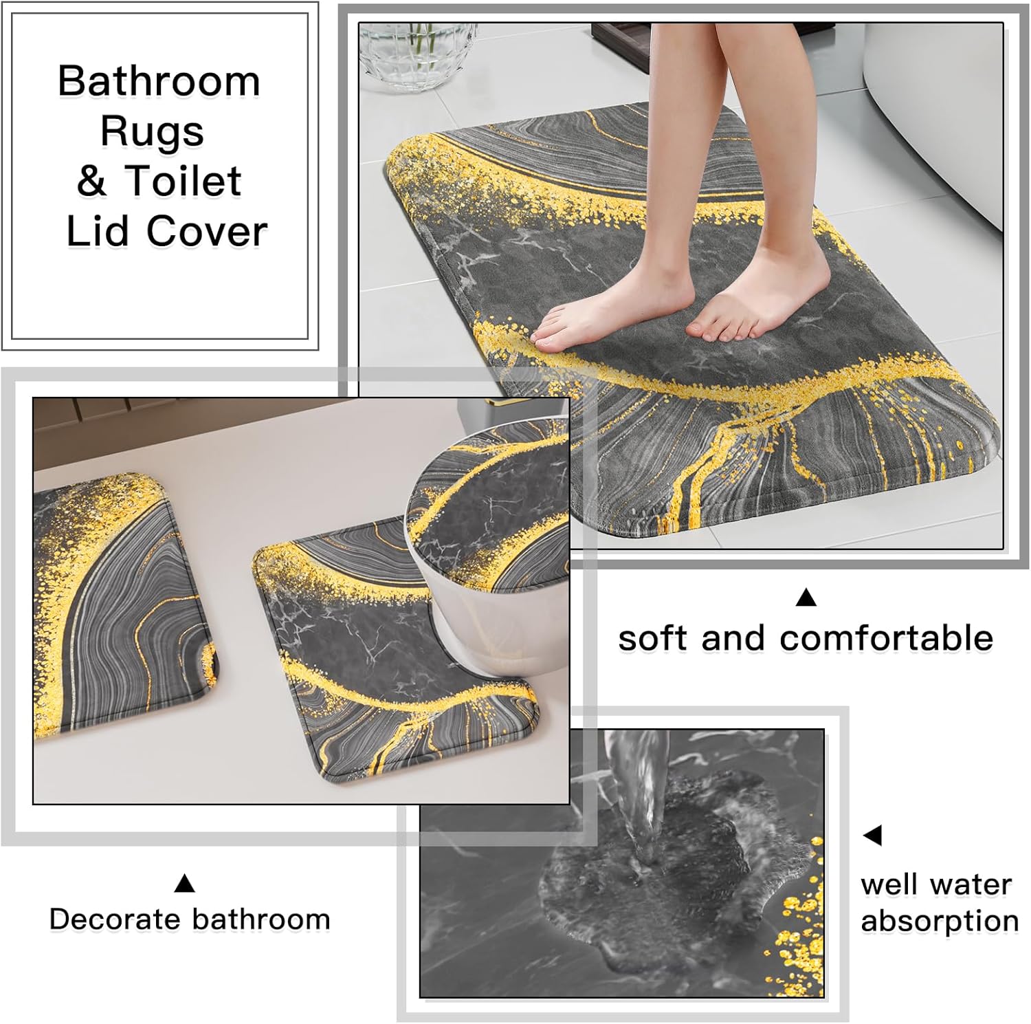 25PCS Bathroom Accessory Set, Beige Bathroom Set with Large-Capacity 4 Gallon Trash Can,Bathroom Rugs Set, Waterproof Shower Curtain, Toilet Brush, Toothbrush Holder & Soap Dispenser