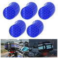 Non Fading Blue Reflective Stickers 1-inch Diameter Round Reflector, Outdoor Waterproof High Visibility Warning Adhesive Tape (50 Pcs)