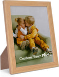 Custom Canvas Photo Prints with 8x10in Picture Framed, Personalized Picture Canvas Wall Art, Wall and Tabletop Display Photo Frame for Family Gifts for Mom/Men (Wood)