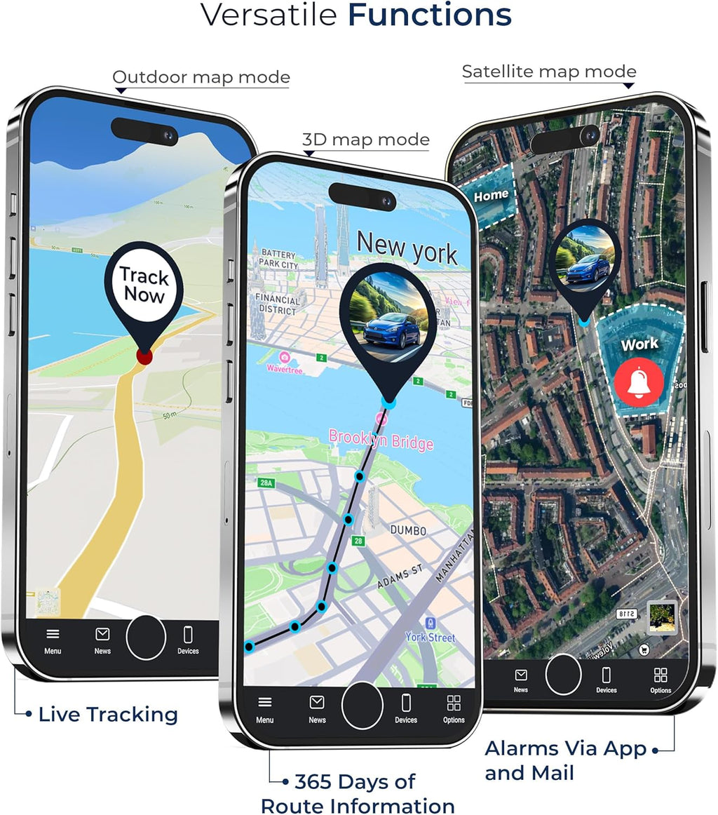Salind 01 4G - Version 2026 - Wired GPS Real-Time Tracker (9-75V) - GPS Car Tracker Device with App Notification & Multiple Alarms - Vehicle Security for Car Motorcycles Vans - Subscription Required