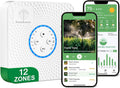 ImoLaza Smart Sprinkler Controller Evapotranspiration Master: 12 Zones WiFi Irrigation Controller with Automated Watering and App Control, Save Water Through Rain, Freeze, Wind and Saturation Skip