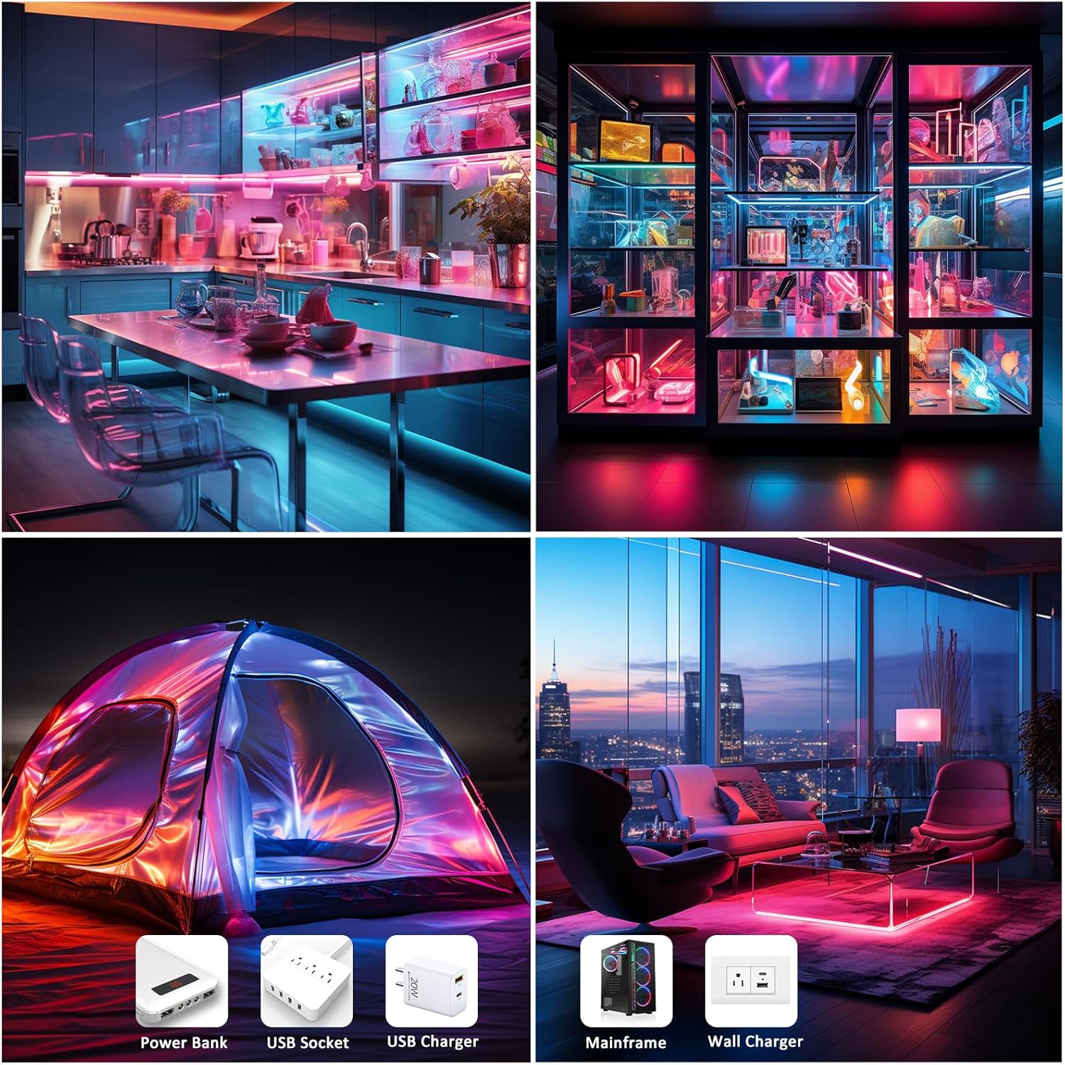 LED Strip Lights RGB COB 6.56 FT 1152 LEDs 5V USB Color Changing Short Strip Light,Multi Color TV Backlight with Remote/Button Control/Smart app for DIY Home Decor (6.56FT/2M)