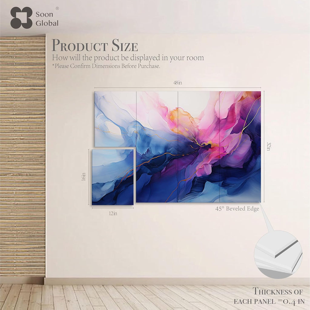 8-Pack Acoustic Panels, Soundproof Wall Panels, 48 X 32 Inches Sound Absorbing Panels, Decorative Acoustical Wall Panels, Acoustic Treatment for Recording Studio, Opulence