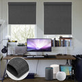 SmartWings Motorized Blinds Dual-Sided Cordless Smart Blackout Shades, Custom Size, Rechargeable Battery, Work with Matter/Apple HomeKit, Alexa, Thread/Zigbee, Remote Optional, Bouvardia Dark Grey