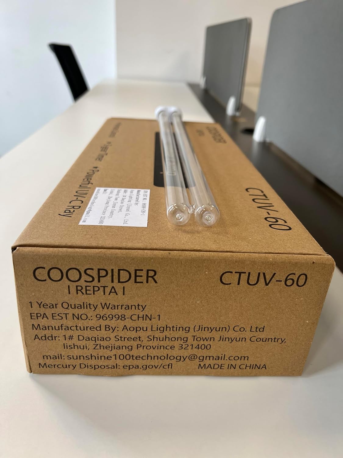 60W UV Sanitizer Light, Portable Ultraviolet Light with 3-Gear Timer, 110V, 99.99% UVC Ozone Free UV Lamp for Home, Office, Hotel, School