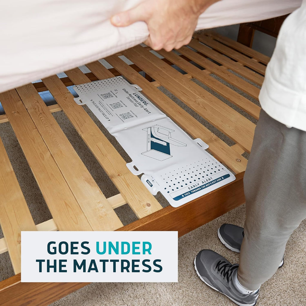 Lunderg Under Mattress Bed Alarm for Elderly Adults & Chair Alarm Set - Wireless Early-Alert Mattress Pad, Chair Pad & Pager - Bed Alarms and Fall Prevention for Elderly and Dementia Patients