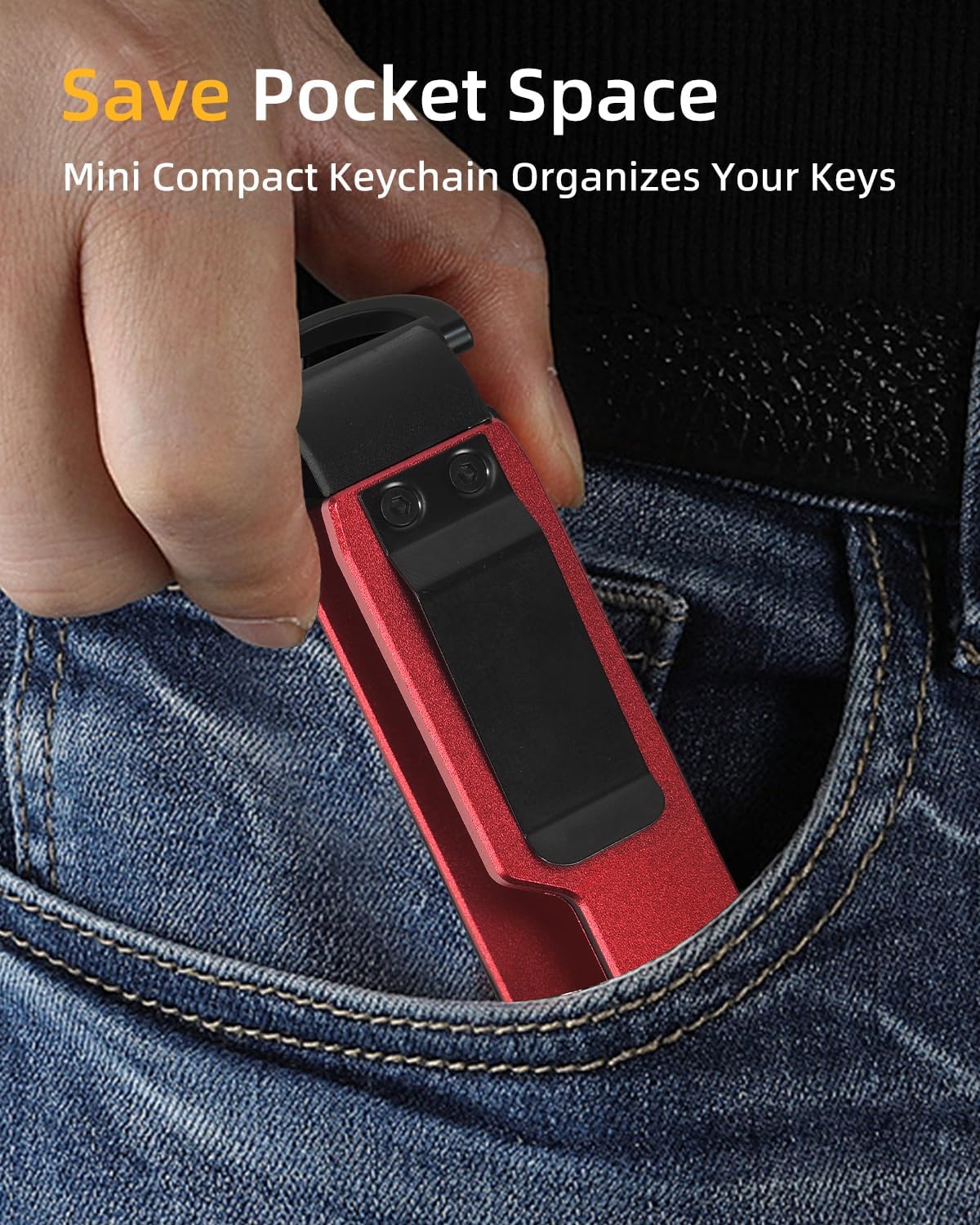 Keychain Key Holder Keychain Tile For Men/Women Key Finder Ring/Organizer for Car Keys Keyring Accessories 2-5 Keys