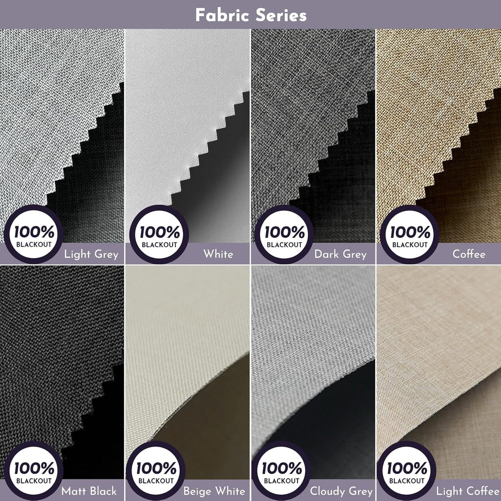 Graywind Roller Shades 100% Blackout Window Shades Fabric Sample