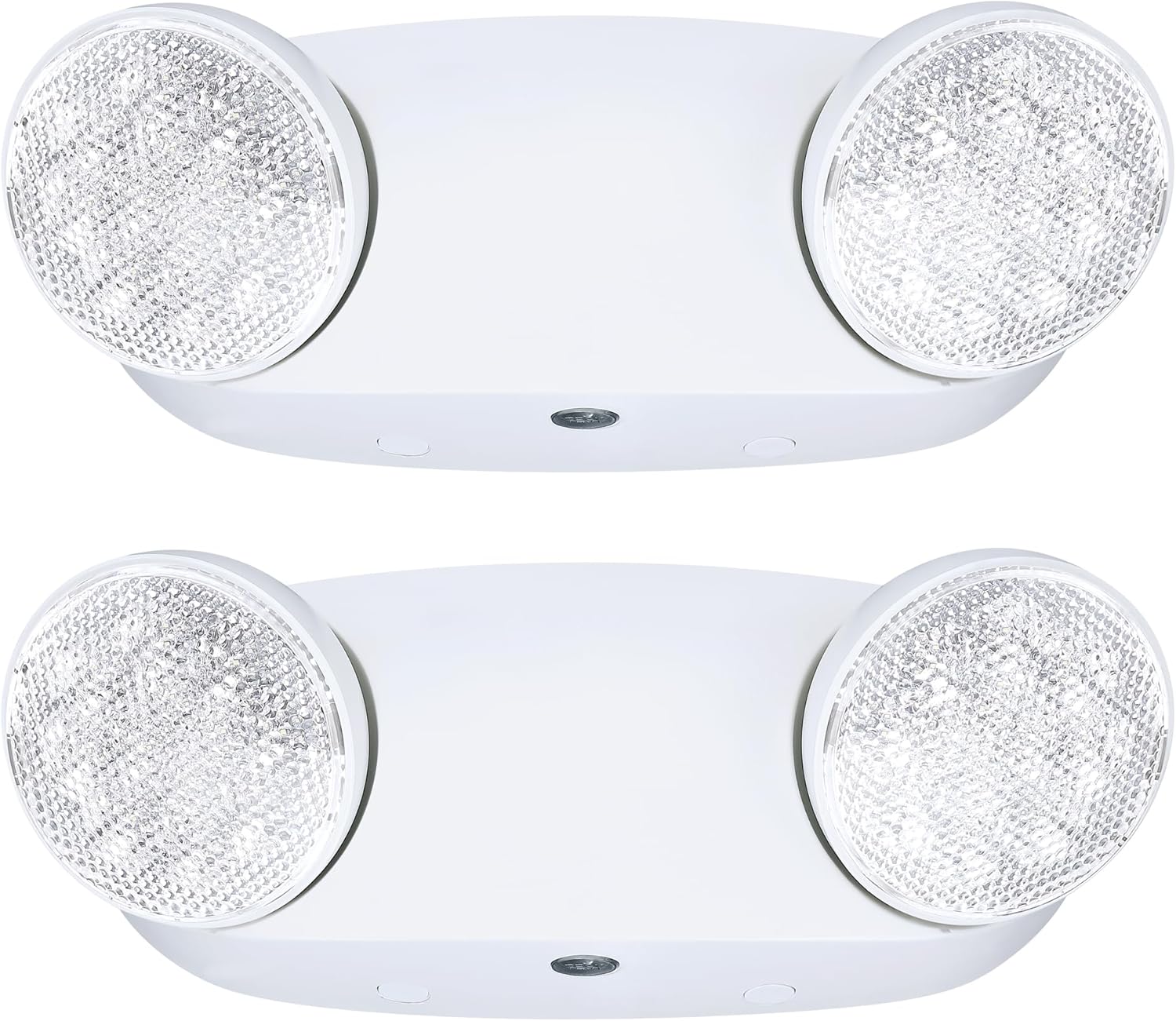 GRUENLICH LED Emergency Light, Exit Lighting Fixtures with 2 LED Bug Eye Heads and Back Up Batteries, UL 924 Qualified, 120/277 Voltage, 2-Pack