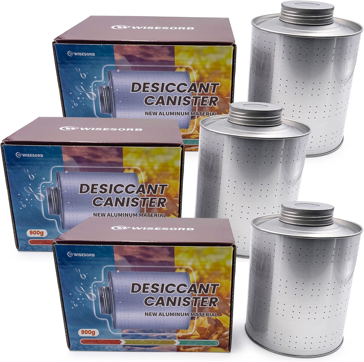 900 Gram 3 Pack Dehumidifiers for Home, Rechargeable Gun Safe Dehumidifier, Gun Safe Accessories 2 LBS Dehumidifier for Basement, Closet, Garage, Safe, Car, Moisture Absorbers Desiccants