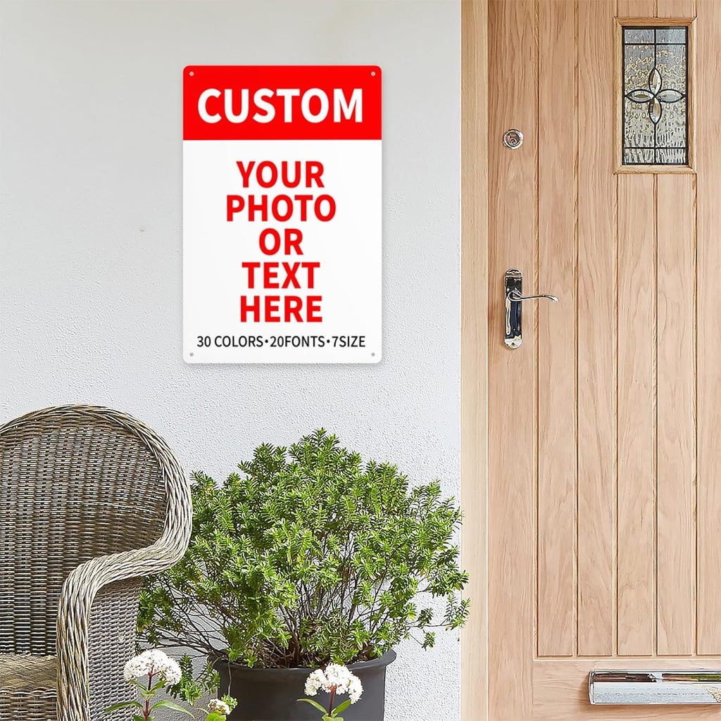 Bulk Custom Signs Outdoor Metal Sign Personalized Signs for Business, Office, Home, Road Signs, Garden Signs, Parking Signs, Decorative Signs, 12''x17''
