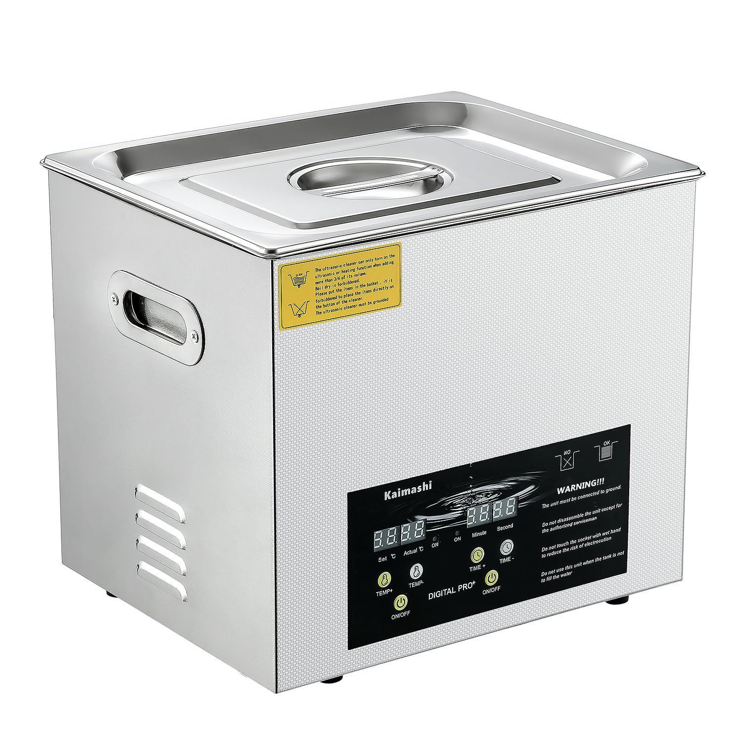 Ultrasonic Cleaning Machine 15L, Ultrasound Cleaner Digital Sonic Washer with Timer and Heater for Carburetor Carb Parts Tools Retainer Cleaning