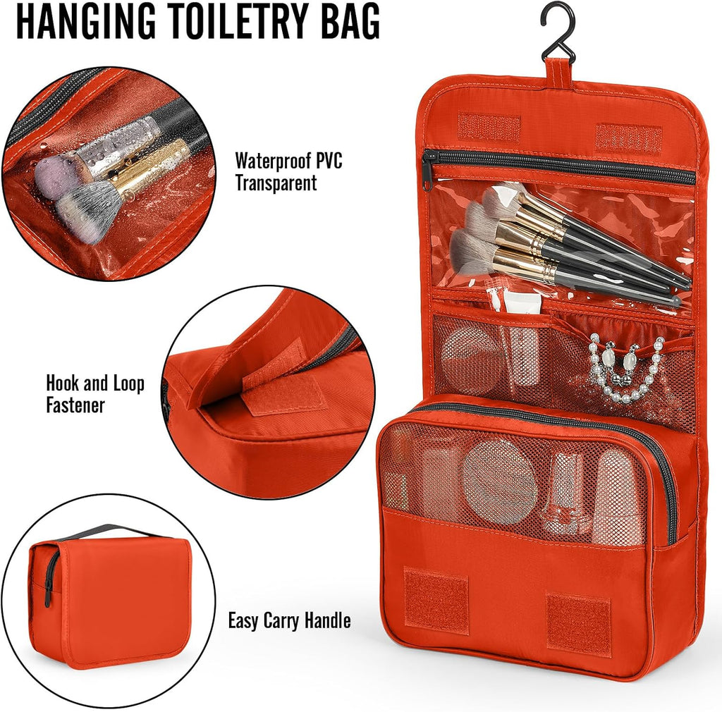 Veken 8 Set Packing Cubes for Travel Essentials, Suitcase Organizer Bags in 4 Sizes, Carry-On Luggage Accessories with Large Laundry & Hanging Toiletry Bag, Must-Have for Airplane, Road Trip & Camping