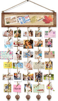 Bikoney Picture Frames Collage Wall Decor Hanging Photo Display Multi Pictures Organizer with Wood Bulletin Board Photo Board 30 Clips and 6 Pushpins for Room (Carbonized Black)