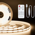 PAUTIX 5V USB COB LED Strip Light 6.56ft/2m 640LEDs Dimmable 4000K Natural White CRI90+ with RF Remote,1200lm,Flexible Tape Light for Under Cabinet,Bedroom,TV Backlight,Kitchen,Home DIY Lighting