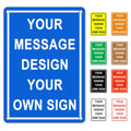 Custom Sign Outdoor Metal Vertical, Personalized Metal Sign for Parking, Gate, Delivery, Garage, Weatherproof Customized Signs for Outside, Make Your Own Signs Custom(14x10 Inches)