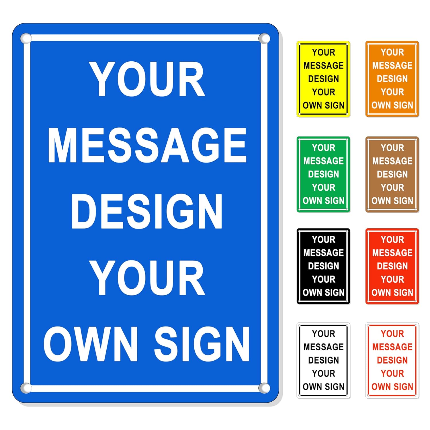 Custom Sign Outdoor Metal Vertical, Personalized Metal Sign for Parking, Gate, Delivery, Garage, Weatherproof Customized Signs for Outside, Make Your Own Signs Custom(14x10 Inches)