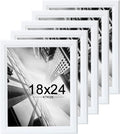 KTKDE Studio Gallery 18x24 Select Poster Frame Set of 5, White Wooden frame Display Posters, Posters & Art Prints for Artwork Wall Vertical or Horizontal Display best gift