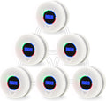 6Pack Upgraded Interlinked Smoke Carbon Monoxide Detector, Battery Powered&Wireless Interconnected Smoke and CO Alarm, Transmission Range of Over 820 ft (Includes Battery)