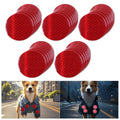 Non Fading Red Reflective Stickers 2-inch Diameter Round Reflector, Outdoor Waterproof High Visibility Warning Adhesive Tape (50 Pcs)