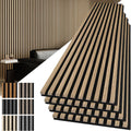 Art3d 4-Pack 108" x 12" Acoustic Wood Panels for Wall, Soundproof Wood Slat Panel for Wall and Ceiling, 3D Fluted Sound Absorbing Paneling for Interior Wall Decor, Living Room, Bedroom - Peach