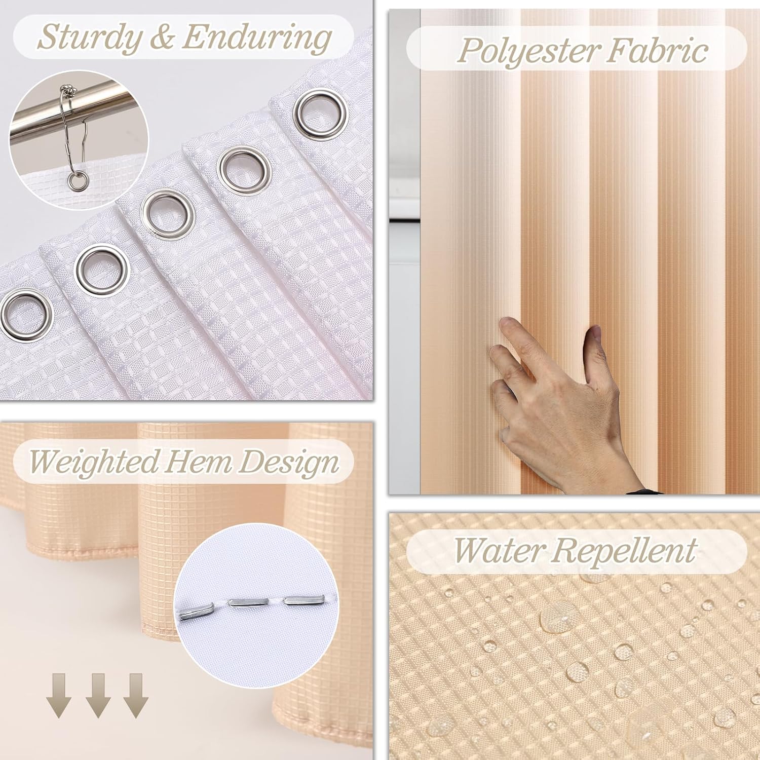 Bathroom Sets with Shower Curtain and Rugs, 27PC Bathroom Accessory Set, White Bathroom Set, White Bathroom Accessories Set with Trash Can, Toilet Brush and Soap Dispensers
