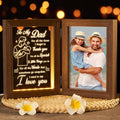 Tiblue Christmas Gifts for Dad from Daughter Son Kids Wife, Gifts for Daddy Who Wants Nothing Best Dad Gift - Night Light with Father Picture Frame for 5x7 Photos New Daddy Bonus Step Father Gift