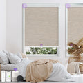 Astomi Motorized Roller Shades for Windows, Blackout Automatic Blinds with Remote, Smart Blinds, Voice Control, Compatible with Alexa, Google, Custom Size (Jacquard Coffee)