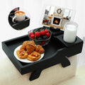 Couch Cup Holder Tray, 15.4"x9.9" Large 4 in 1 Couch Arm Tray with 360°Rotated Phone Holder, Non-Slip Clip on Side Table for Drinks/Remote/Snacks, Ideal Gift for Husband, Wife, Parents