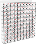 Cell Phone Locker 100 Slots Acrylic Cell Phone Lock Box with Door Locks and Keys, Wall-Mounted Cell Phone Storage Cabinet for Office Classroom Gym Firms, Clear Lockers for Storage (Large 100 Slots)