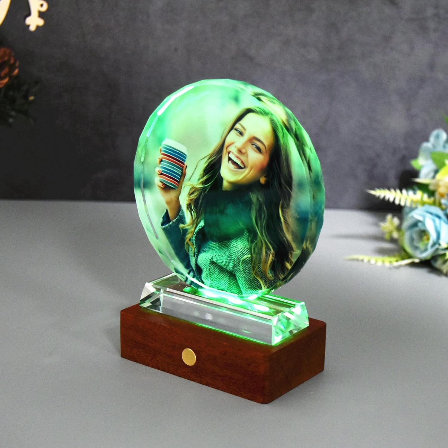 Personalized crystal photo frame, custom photo home decoration frame, birthday, Christmas, wedding anniversary, wedding gift for girlfriend, boyfriend, husband, wife, friends, father, mother