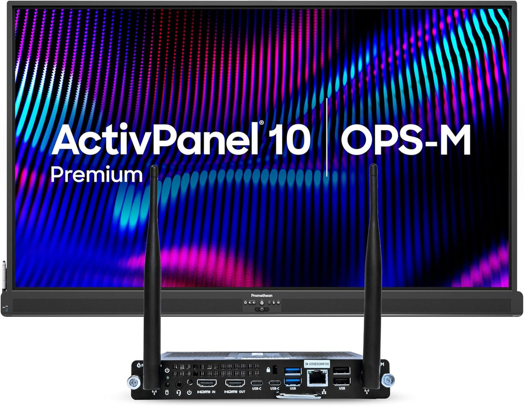 Promethean ActivPanel 10 Premium 86" High Specification Digital Whiteboard for Office or Class, 4K UHD, OS Flexible Device, Panel & Wall Mount Included, Bundled i5 Windows OPS, 3 Year Onsite Support