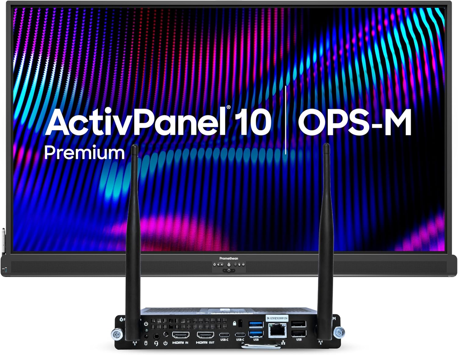 Promethean ActivPanel 10 Premium 86" High Specification Digital Whiteboard for Office or Class, 4K UHD, OS Flexible Device, Panel & Wall Mount Included, Bundled i5 Windows OPS, 3 Year Onsite Support