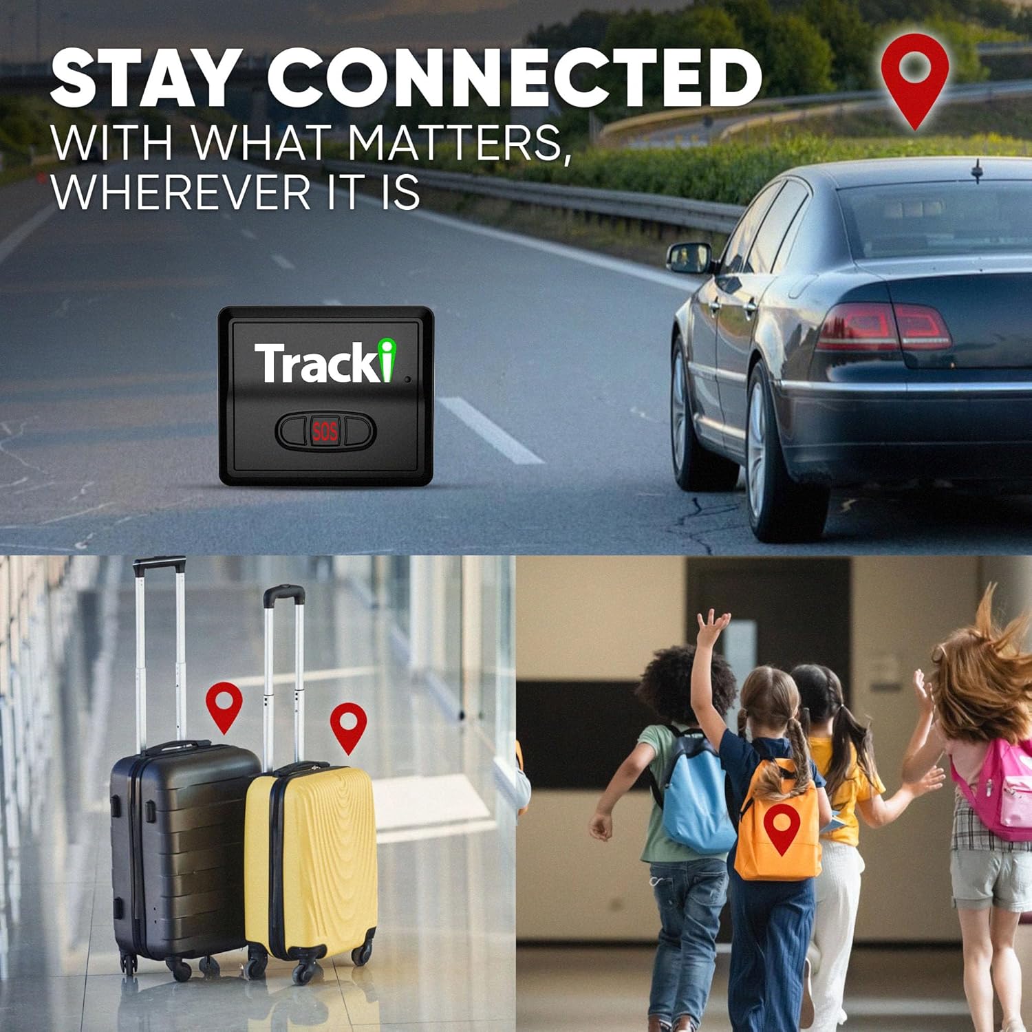 Tracki GPS Tracker for Vehicles – Real-Time 4G LTE Assets & Car Tracking Device with App, Magnetic Mount, Compact Design, Worldwide Coverage – iOS & Android (Subscription Required)